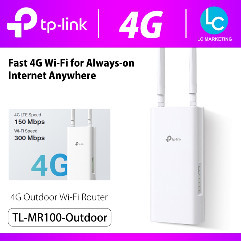 TP-Link TL-MR100-Outdoor 4G 300 Mbps Wi-Fi Outdoor Router IP65 ...