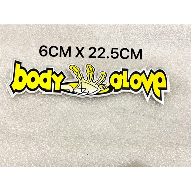 Body Glove 6cm x 22cm Cutting Print Silk Screen Sticker Decal 4X4 Pick ...