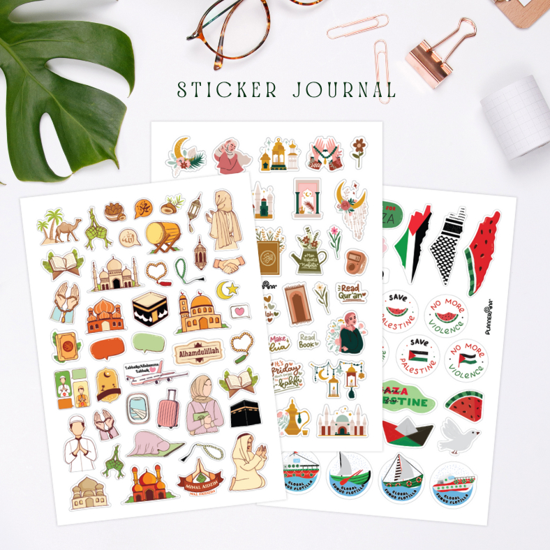 Islamic Hijab Sticker Planner Journal Scrapbook Muslimah kawai Stiker ...