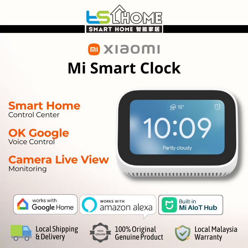 Xiaomi Mi Smart Clock - Touch Screen Voice Command Smart App Control ...