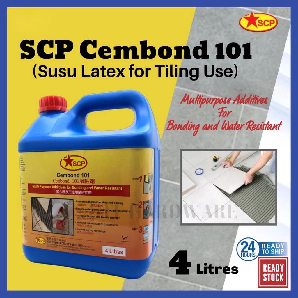 SCP Cembond 101 Latex 4Ltr /susu mosaic / susu gum/ gum susu/ tile ...