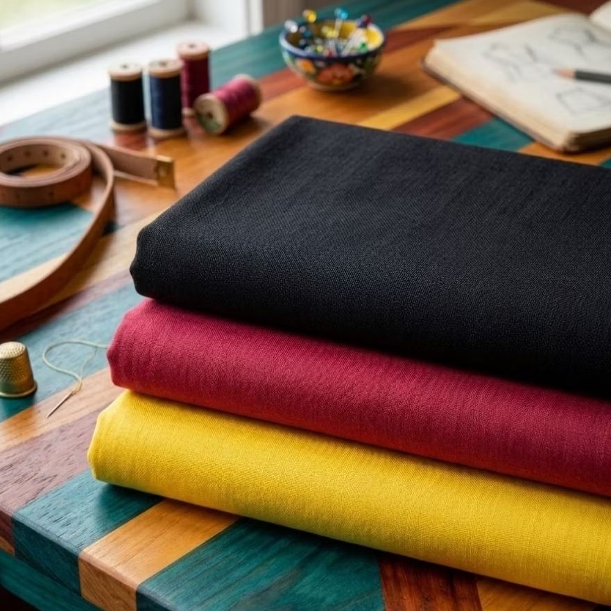 KAIN COTTON 36INCI KAIN MERAH/KAIN KUNING/KAIN HITAM/KAIN PUTIH PURE ...