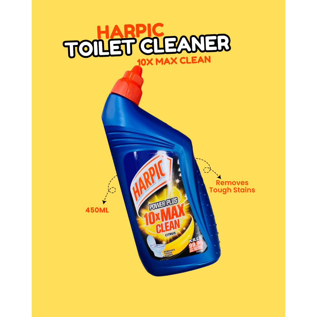 Harpic 450ML Toilet Cleaner 10x Max Clean | Shopee Singapore