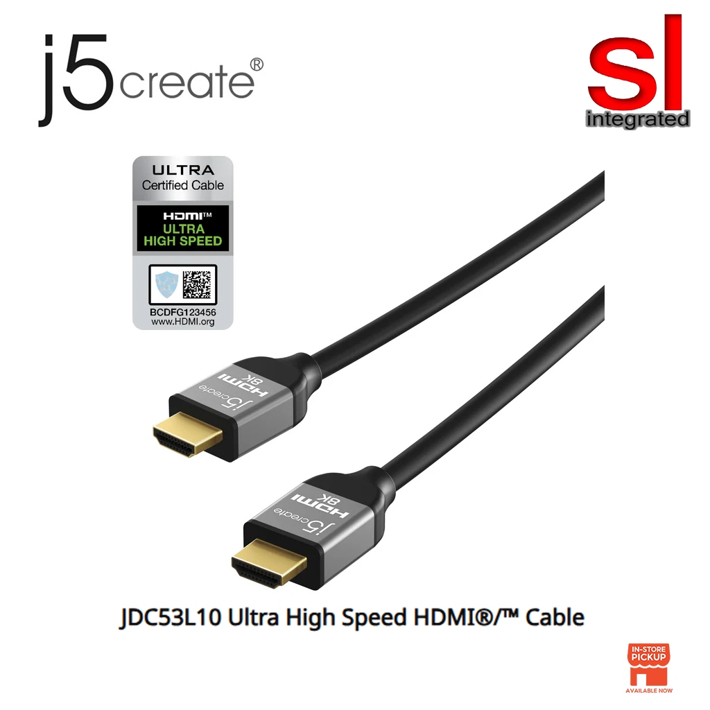 j5create Ultra High Speed HDMI /TM Cable (JDC53L10) (1M) | Shopee Singapore