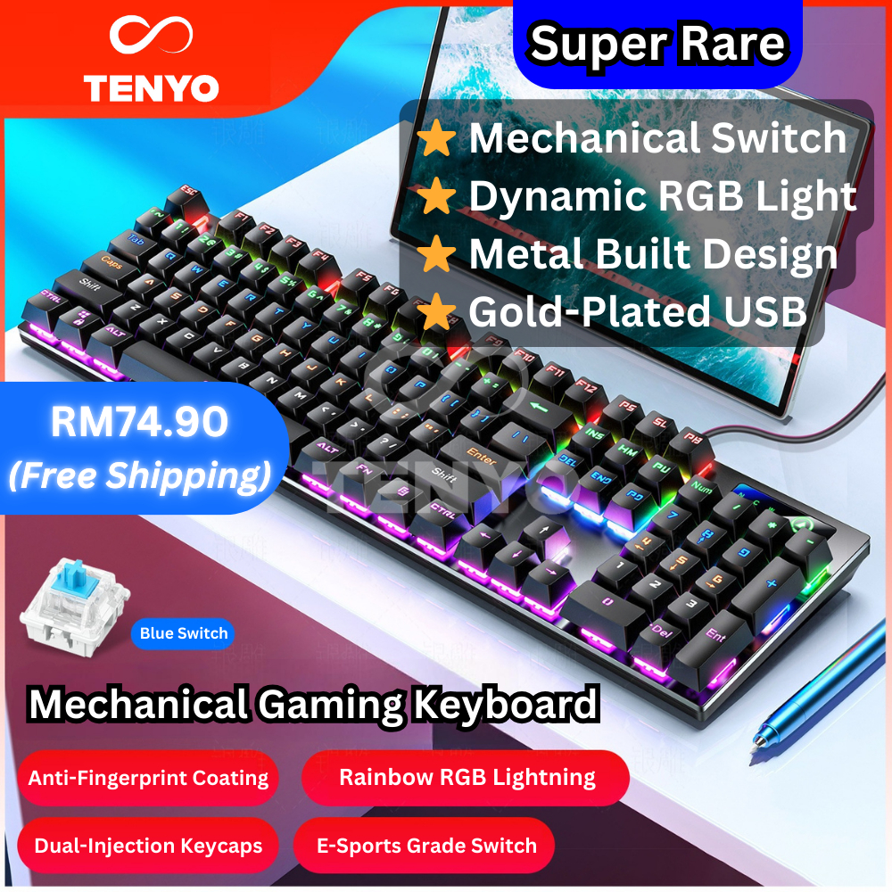 TENYO Jack Mechanical Gaming Keyboard | Mechanical Switch | Dynamic RGB ...