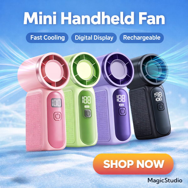 NEW MINI 199Speed Portable Handheld Fan USB Rechargeable Mini Cooling ...