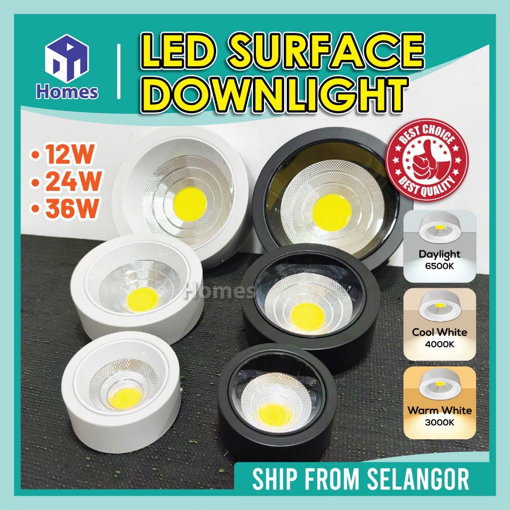 SURFACE MOUNT Anti-Glare LED Downlight 12W/24W/36W LED SURFACE ...