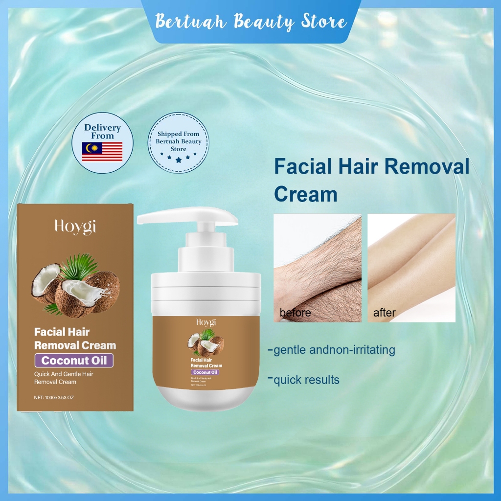Facial Hair Removal Cream 100g Coconut Facial Gentle Hair Removal Cream ...
