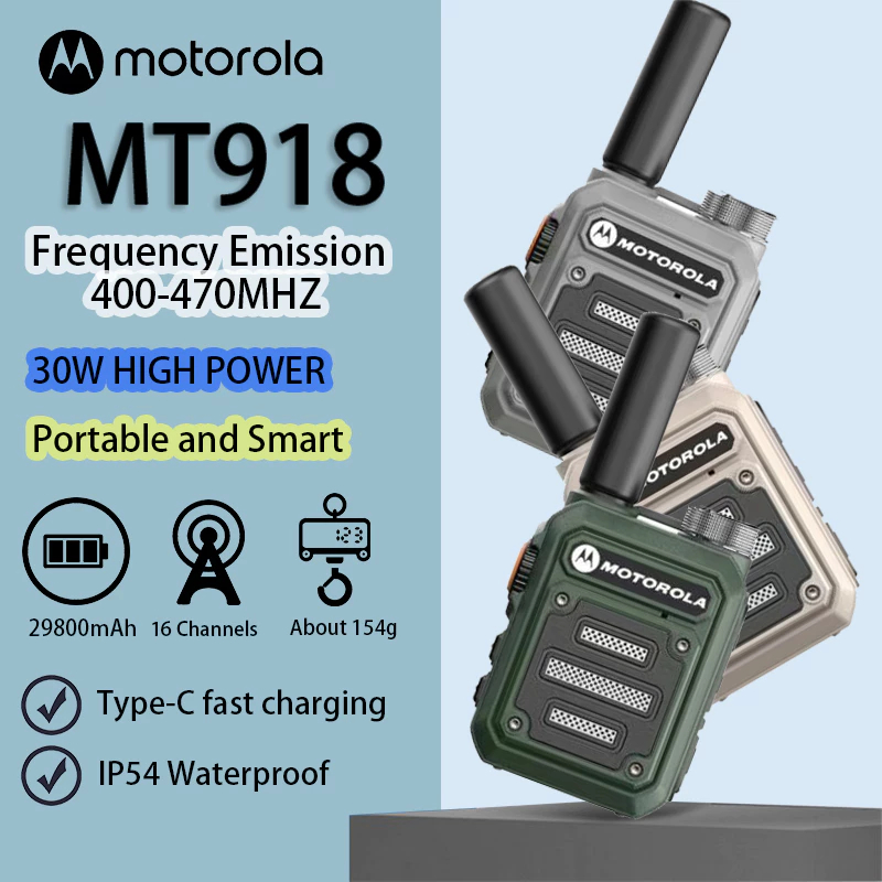 Motorola Walkie Talkie 30KM 918 mini radio Copy Frequency 30W UHF 400 ...