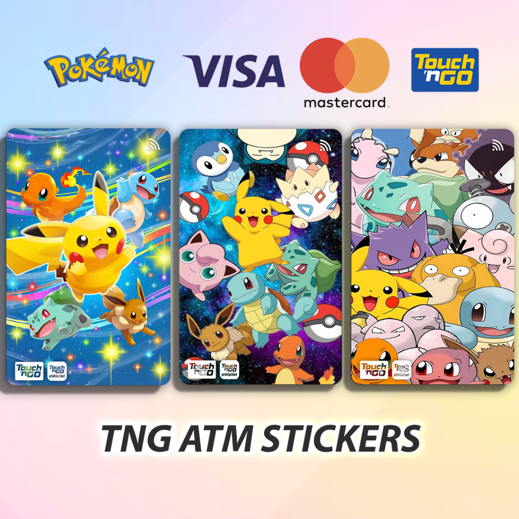 Pokemon Pikachu - Sticker Touch n Go TnG Skincard For TnG / ATM ...