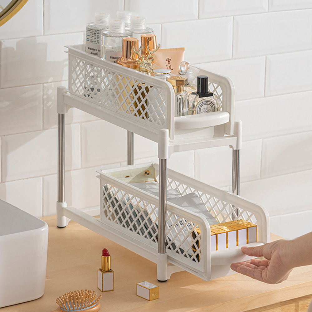 Kitchen Countertop Pull-out Storage Rack Organizer Spice Rack Bathroom ...