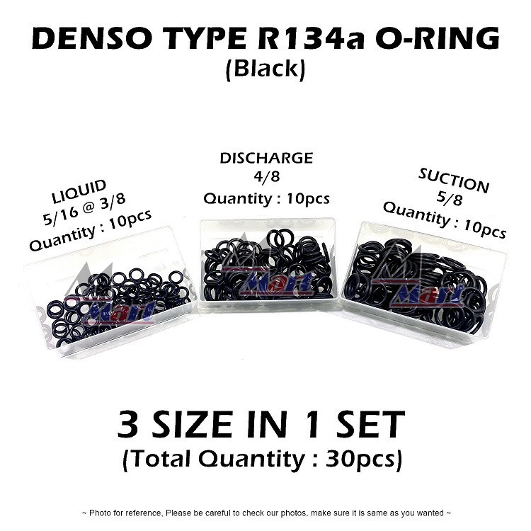 R134a HNBR O-Ring Black (Denso Type / Sanden Type) Car Air Cond HNBR ...