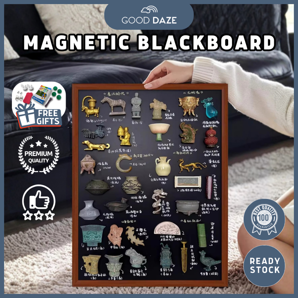 GOOD DAZE Blackboard Magnetic Wall Retro Message Board Magnet Chalk ...