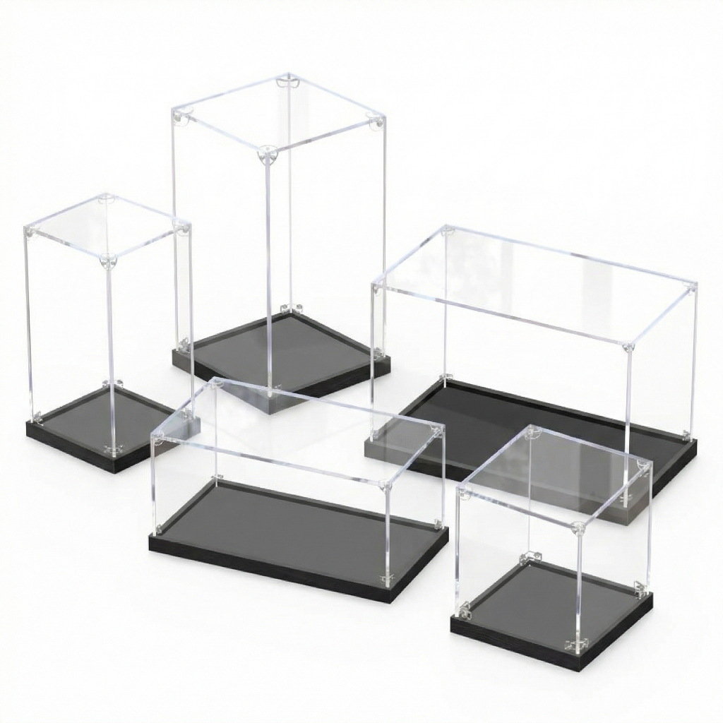 Custom Size Acrylic Display Box Transparent Showcase Dustproof Toy ...