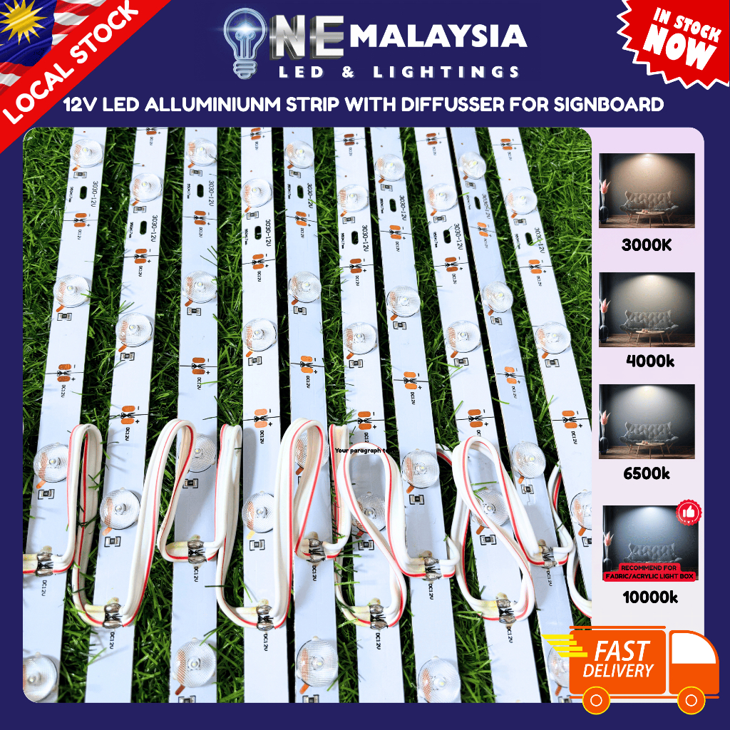 12V LED Light Bar with Lens for Lightbox/Signage/Backlit Display Bar ...