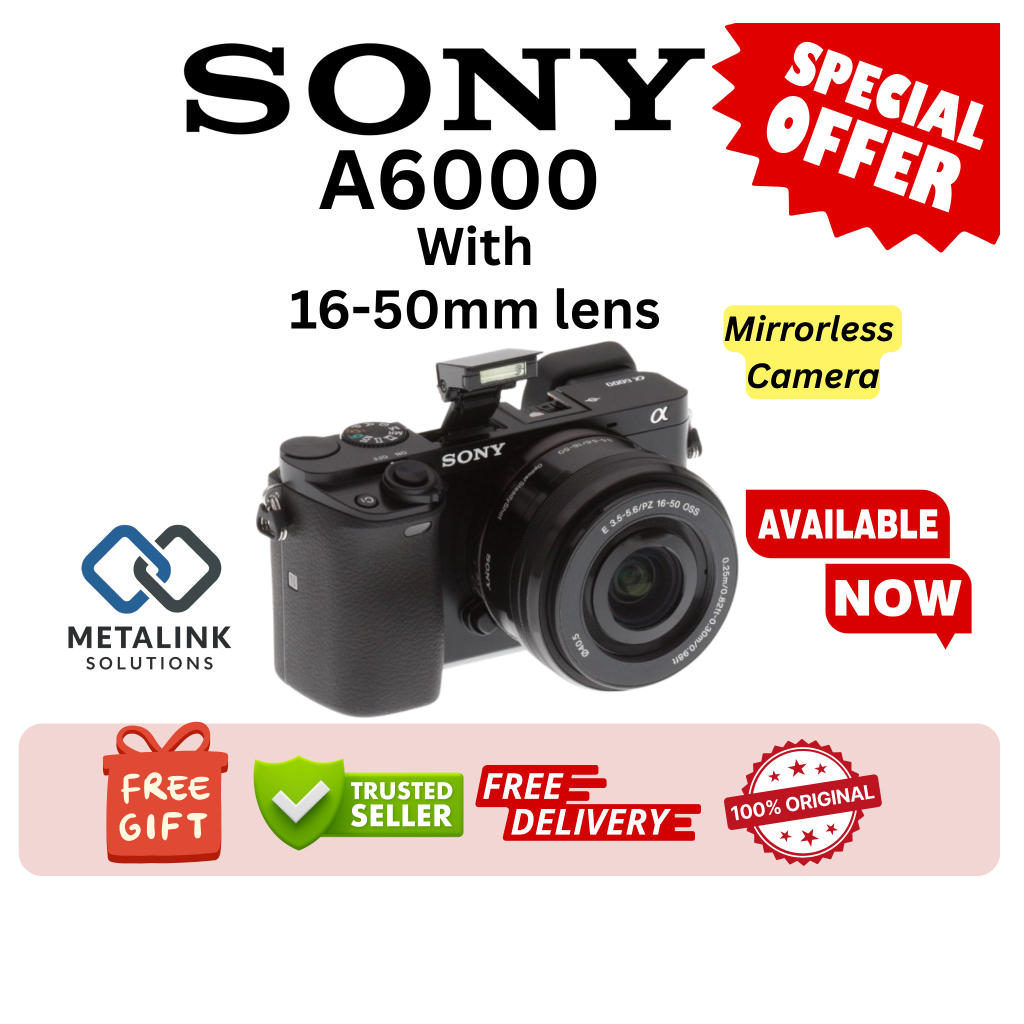 Sony A6000 with 16-50mm lens (Used) Good condition | Shopee Singapore