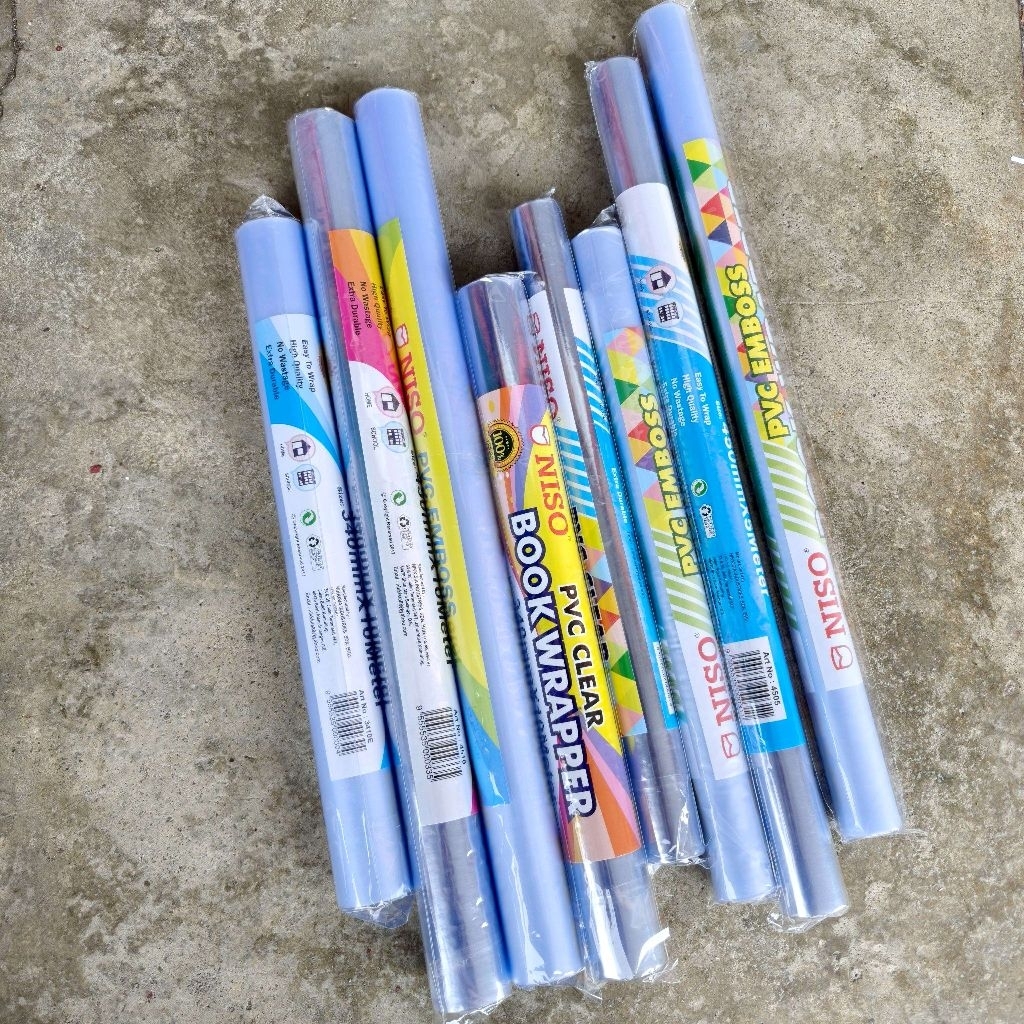 Niso Super Clear / Emboss Book Wrapper Book Cover / Pembalut Buku ...