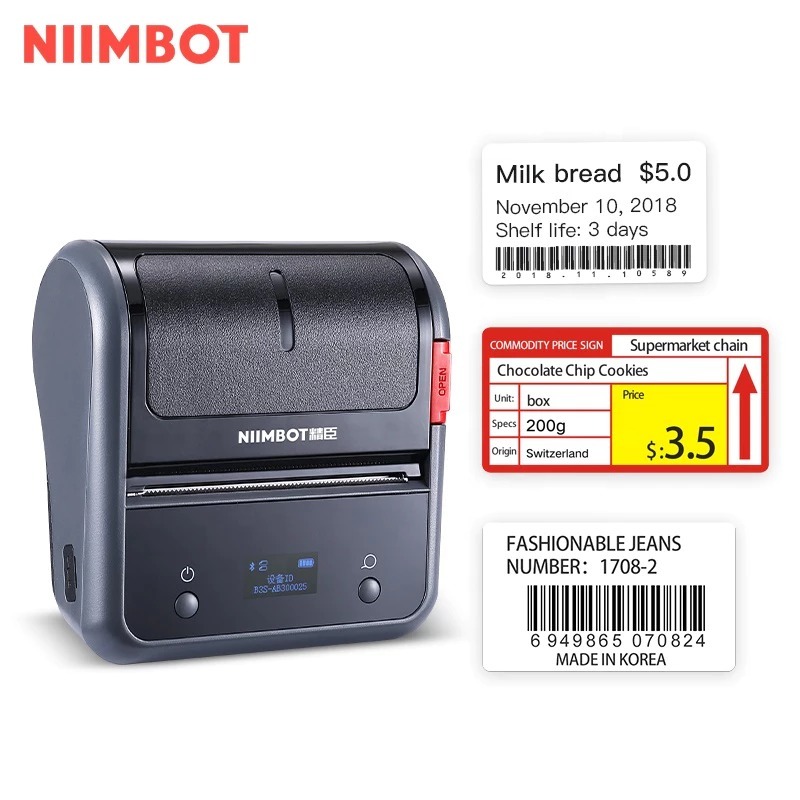 Niimbot B3S Bluetooth Label Printer Maker Sticker Portable Mini Thermal ...