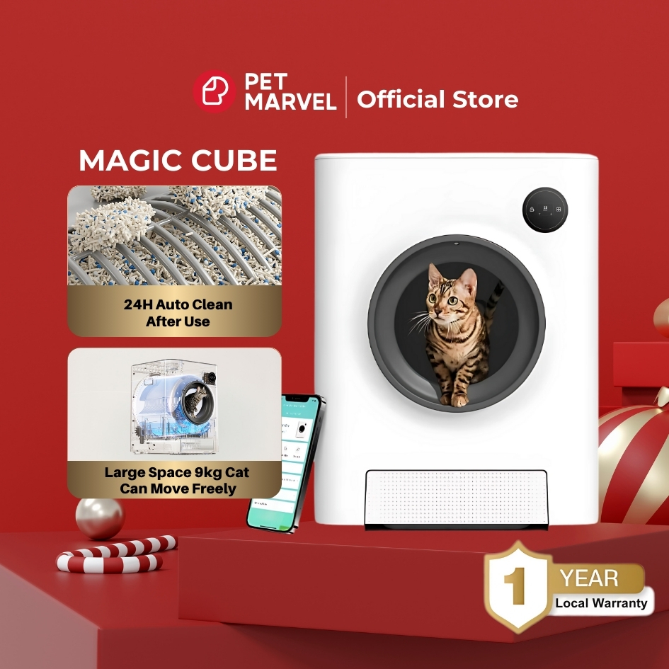 Pet Marvel Magic Cube Automatic Cat Litter Box Bekas Tandas Kucing