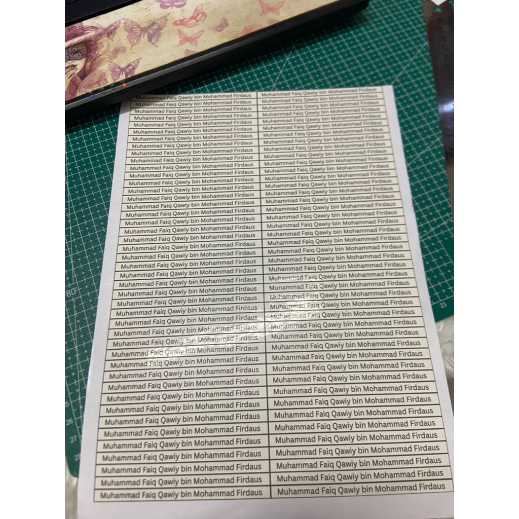 School children's book name stickers (white stickers) | Shopee Singapore