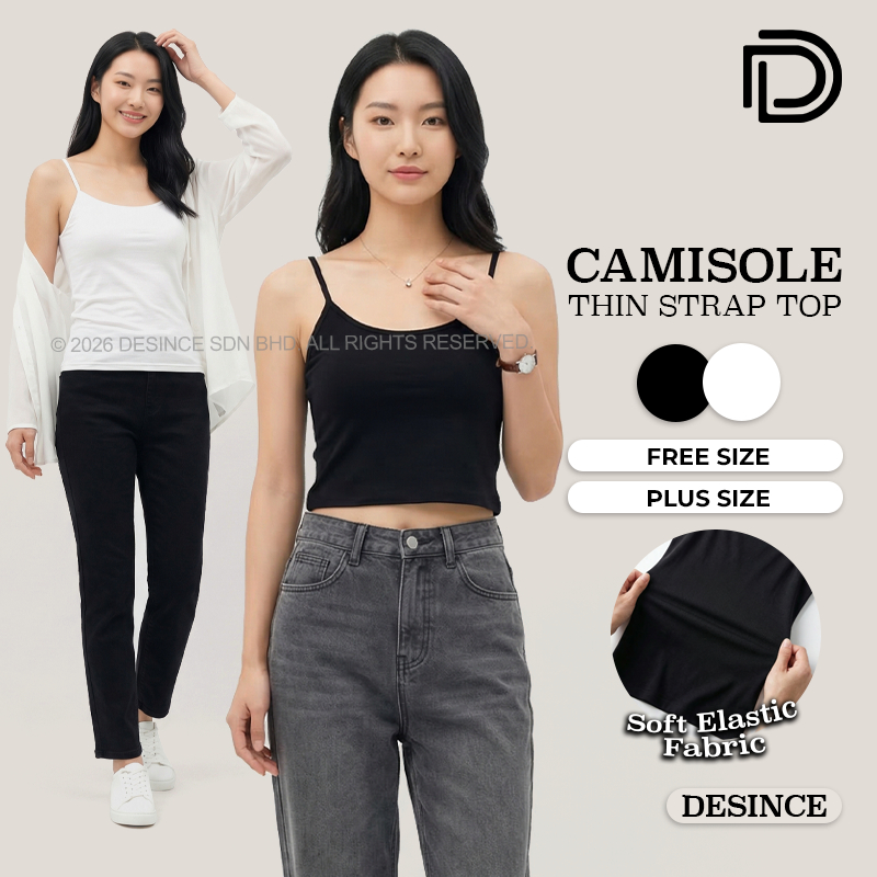 DESINCE Women Singlet Black White Top Camisole Inner Tank Top ...