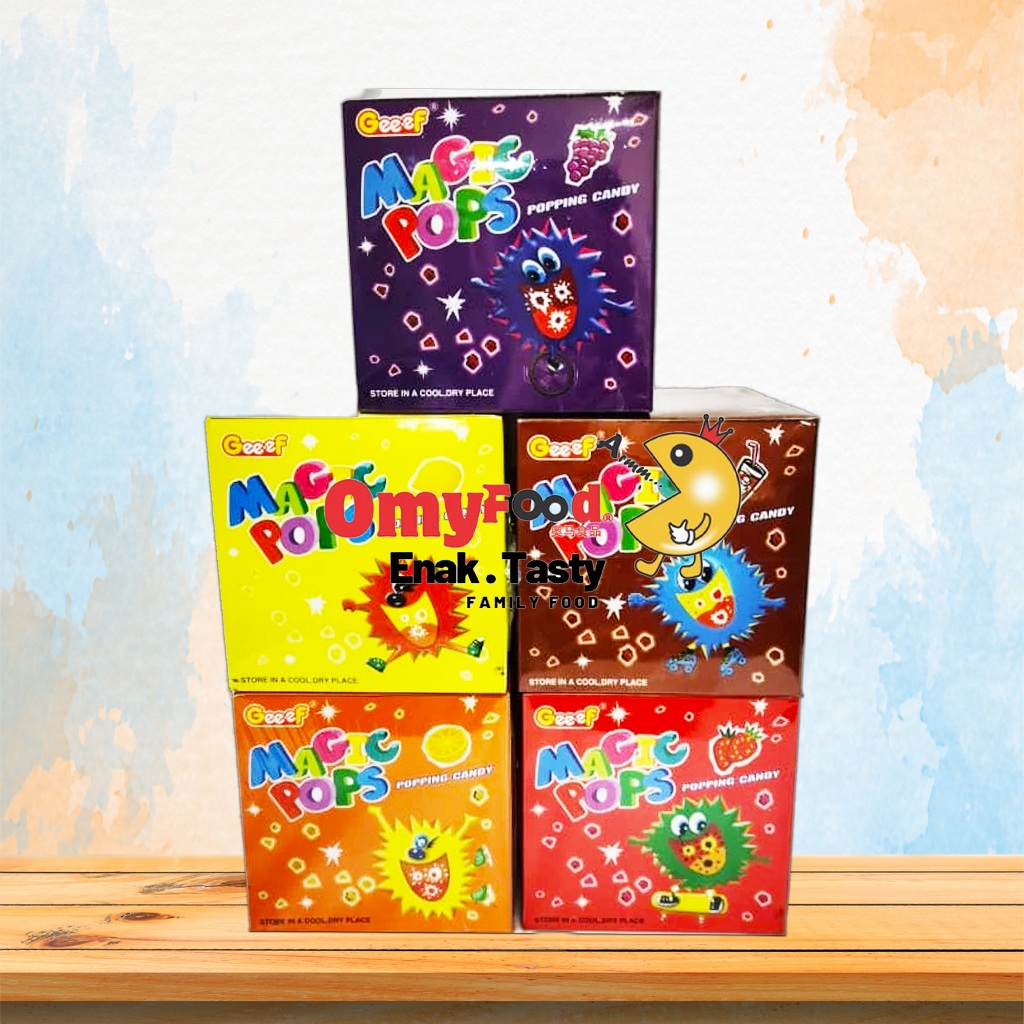 5.5g x 40pcs Magic Pops Popping Candy [Strawberry / Orange / Grape ...