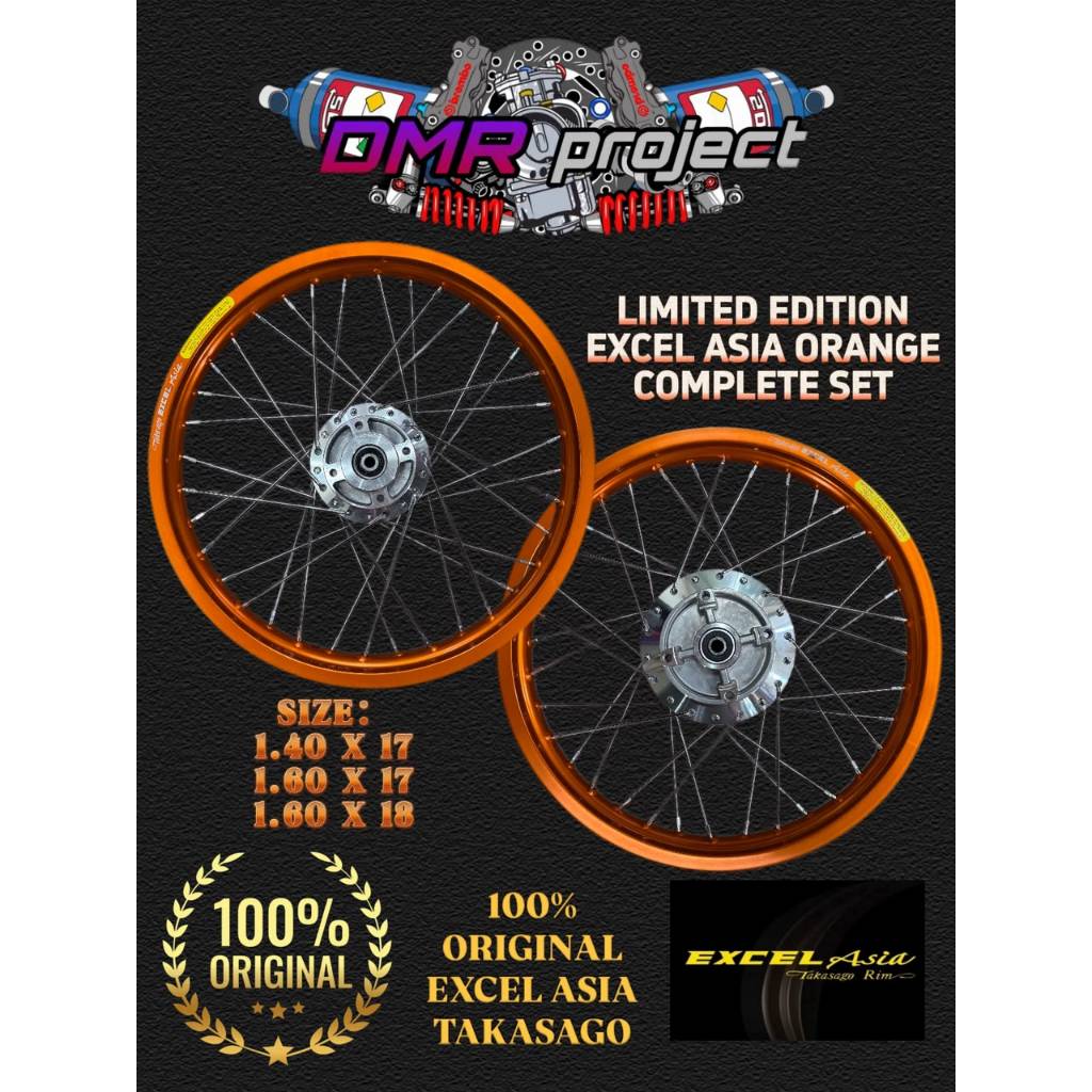 [LIMITED EXCEL ASIA TAKASAGO ORANGE] ALLOY RIM 1.40X17/1.60X17/1.60X18 ...