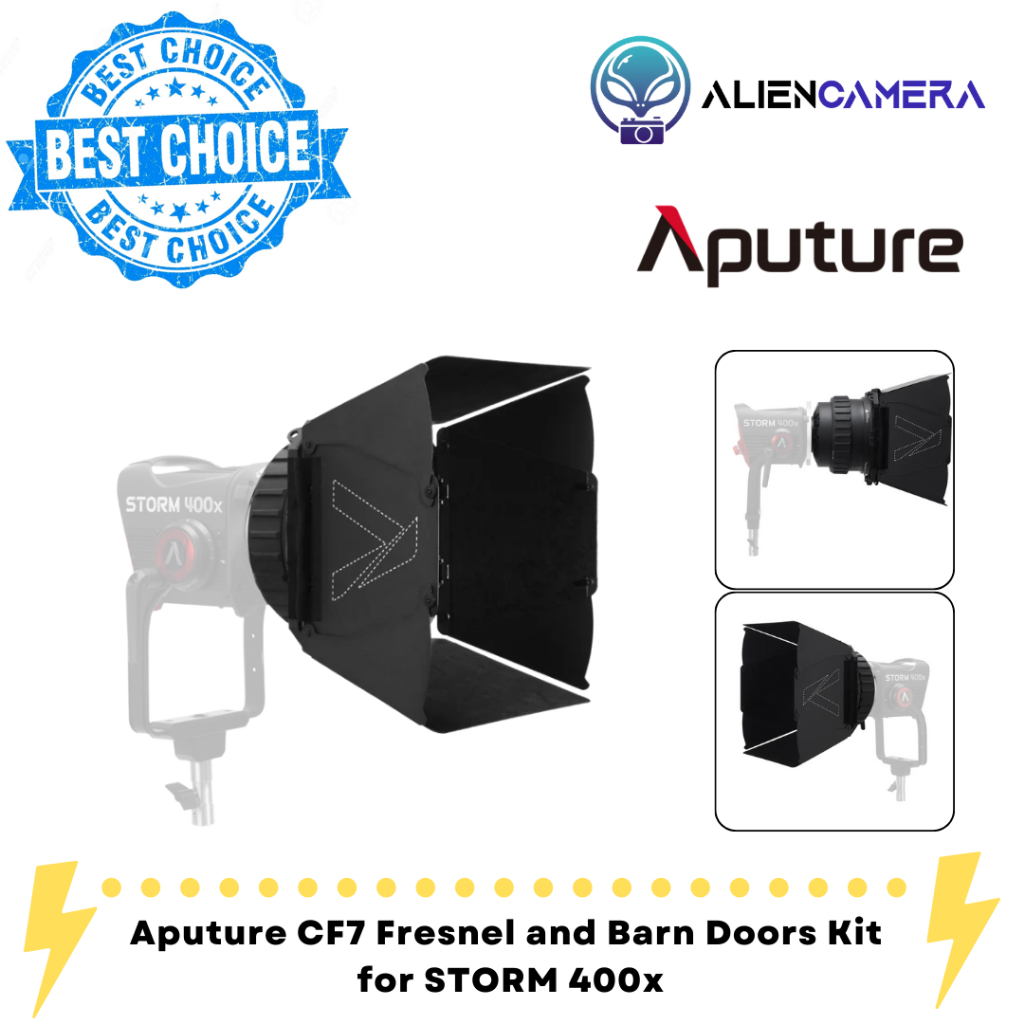 Aputure CF7 Fresnel and Barn Doors Kit for STORM 400x | Shopee Singapore
