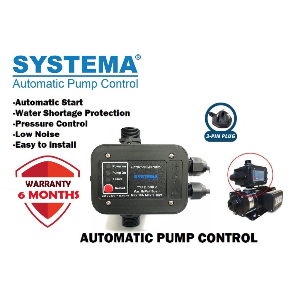 Systema 1-inch x 1-inch Automatic Pump Pressure Control Unit PC-10 ...