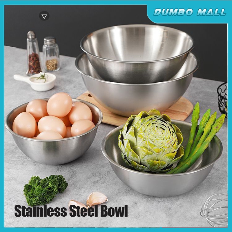 Stainless Steel Bowl Mixing Bowl Baking Basin with Scale Big Salad Bowl ...
