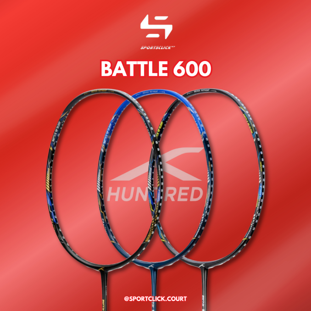 HUNDRED BATTLE 600 BADMINTON RACQUET (Sportsclick) | Shopee Singapore