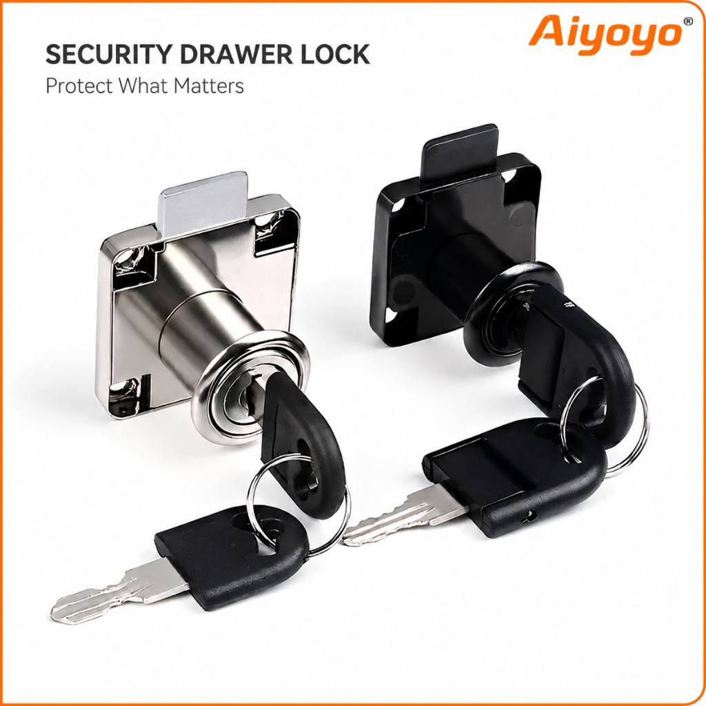 Cabinet Drawer Lock Square Security Lock Cupboard Locker Plunger 138-22 ...