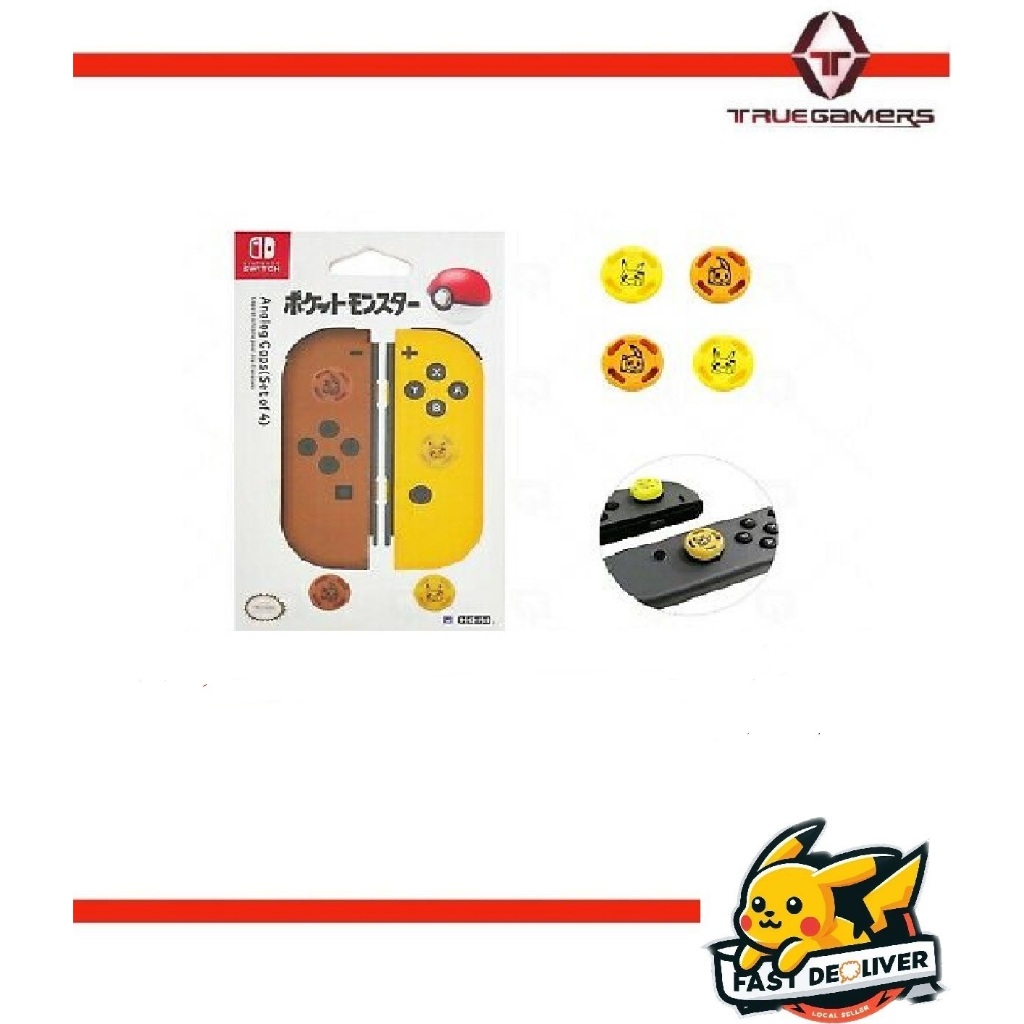 NINTENDO SWITCH POKEMON Pikachu GO ANALOG CAPS (SET OF 4P) | Shopee ...