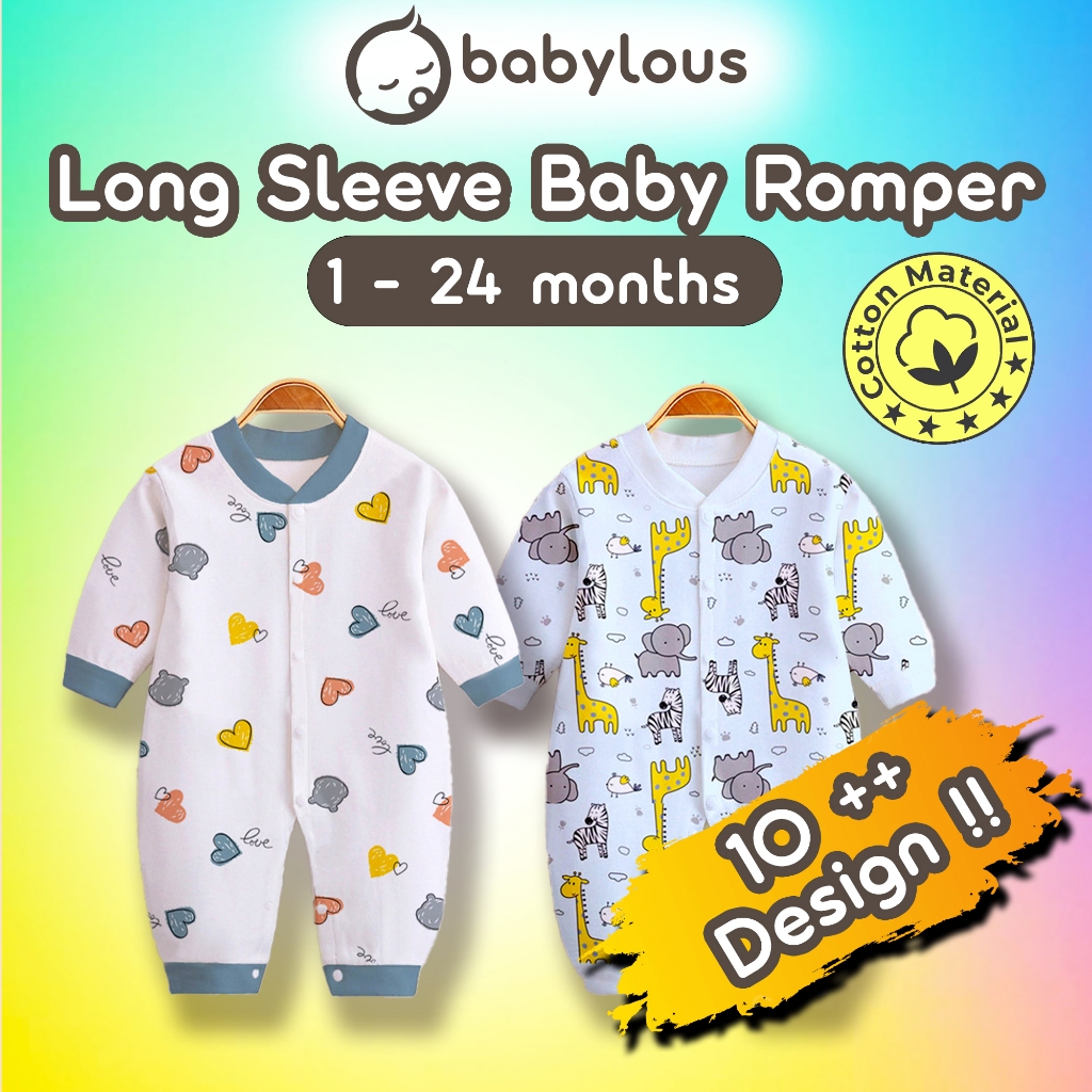 Newborn Baby Romper Premium Clothing Baju Bayi Long Sleeve Rompers ...