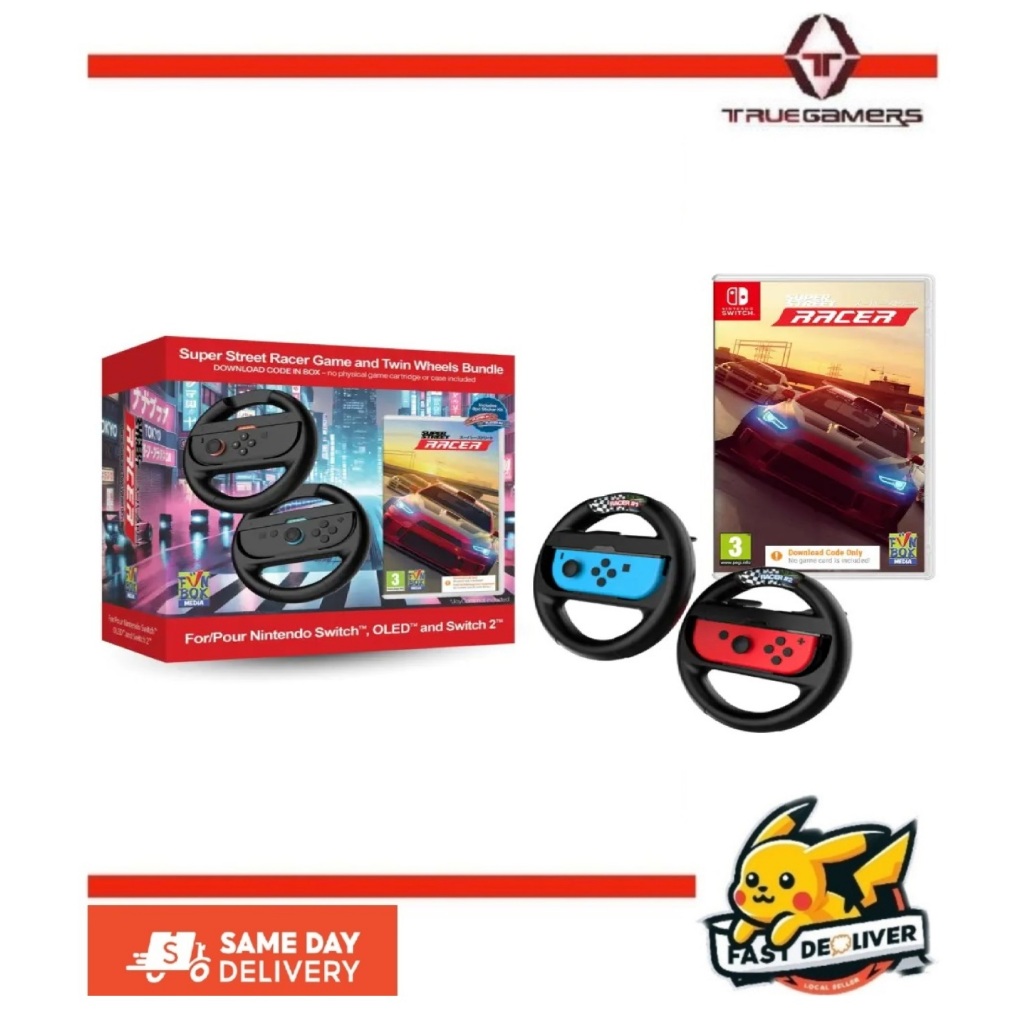 Nintendo Switch 2 NS2 Super Street: Racer Game with Twin Racing Wheels ...