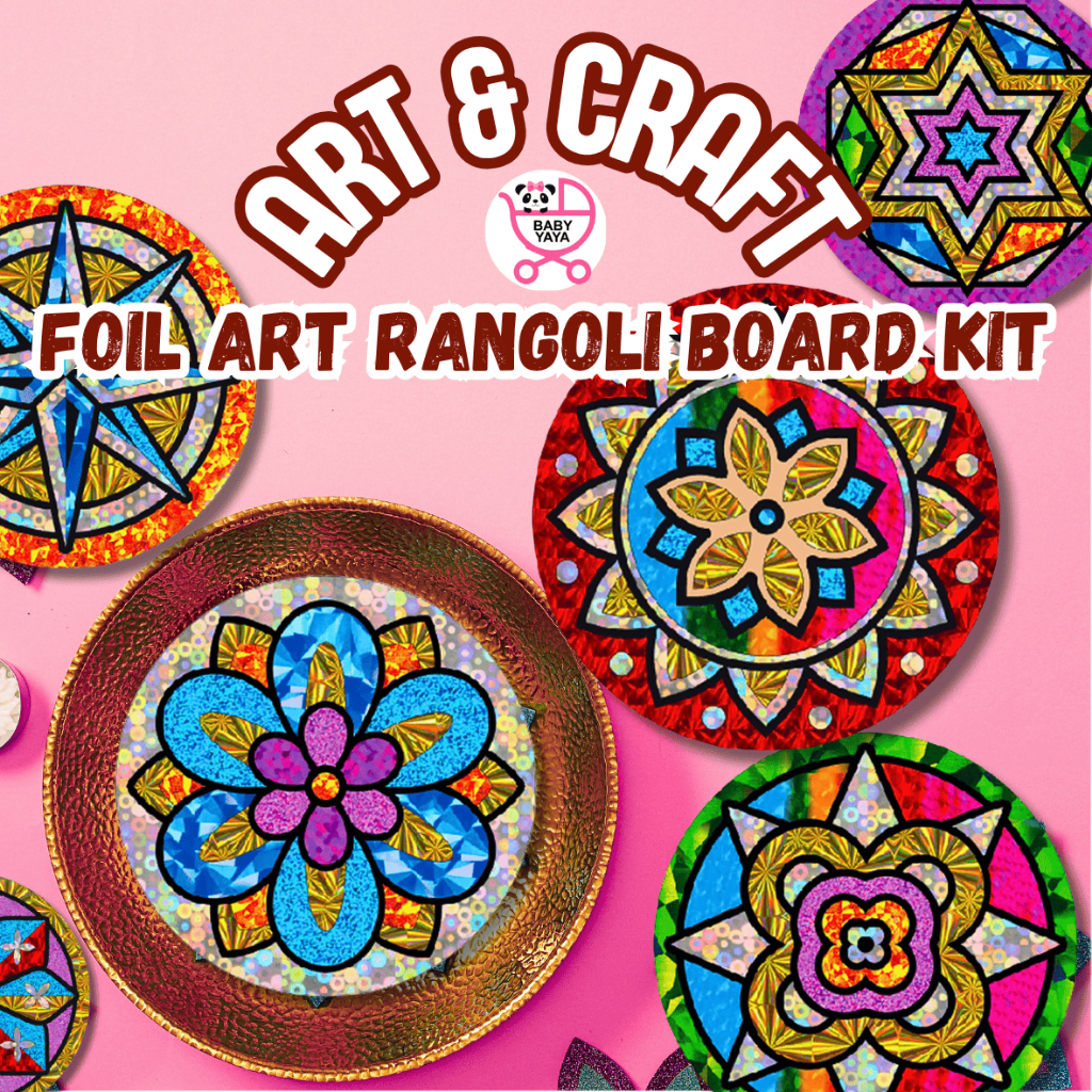 【BABYYAYA】Diwali Rangoli Foil Art Craft Kit |DIY Deepavali Decoration ...