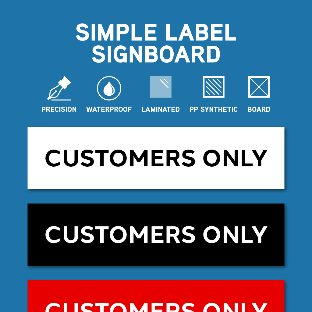 Customers Only. Sticker Sign Signboard Signage Board. For Customer ...