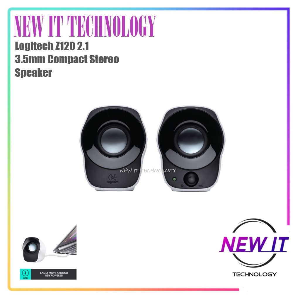 Logitech Compact Stereo Speaker Z120&Z121&S150 with 3.5mm Audio Input ...