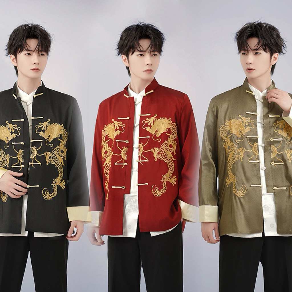 MAN Tang suit Traditional Man Shirt男刺绣唐装 samfu men men clothing ...