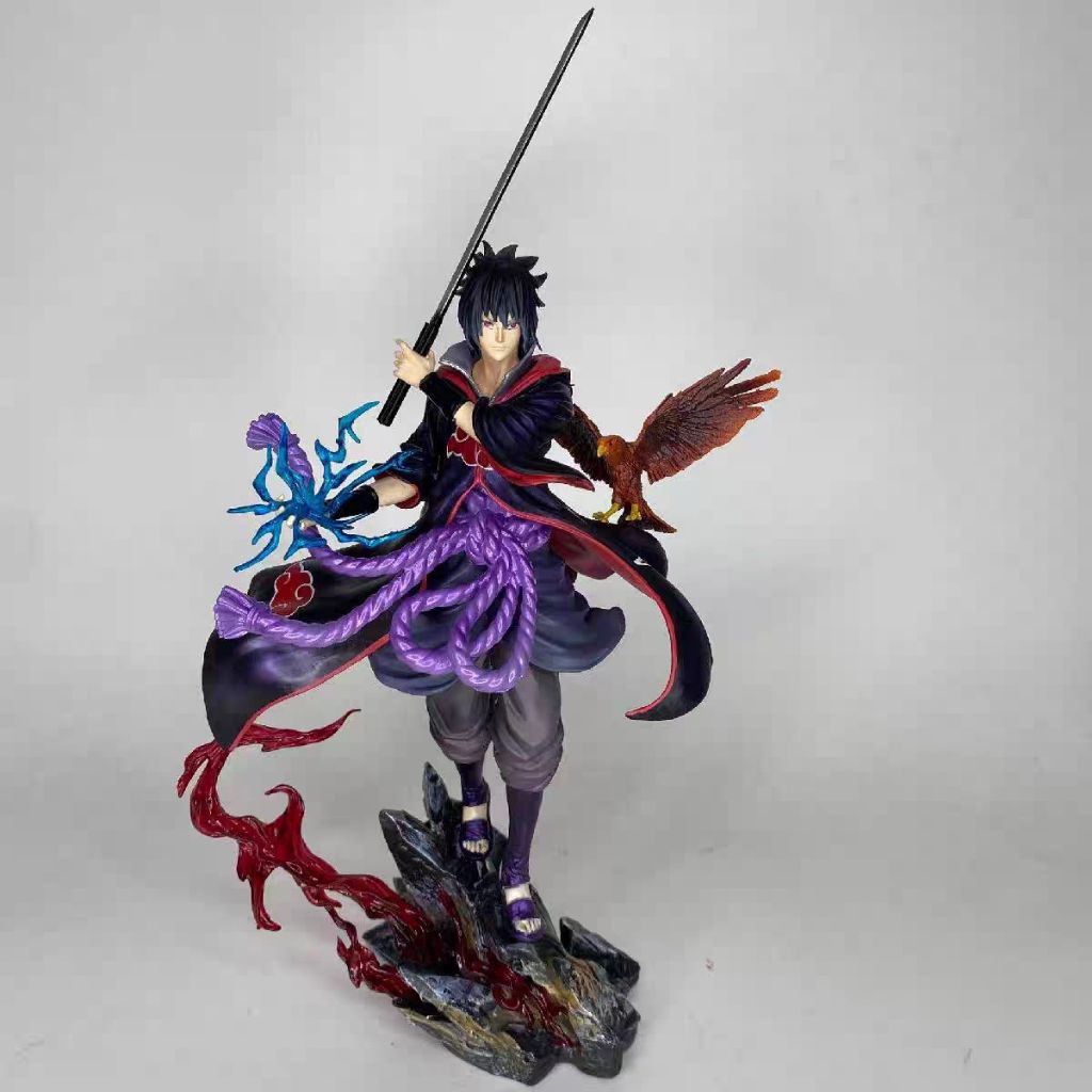 31cm Naruto Shippuden Sasuke Uchiha Akatsuki Chidori Garuda Hawk Action ...