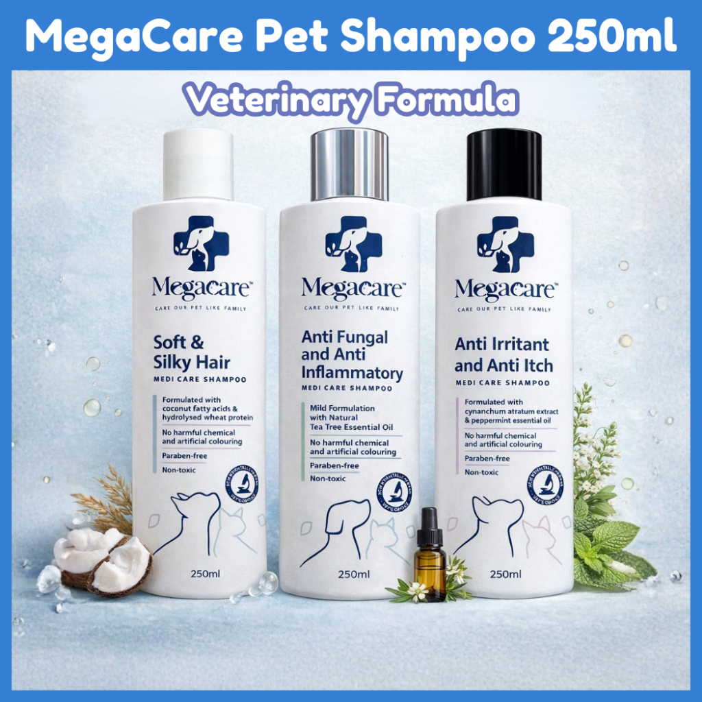 GUN PET Premium Megacare 250ml Pet Shampoo Medi Care Anti Fungal ...