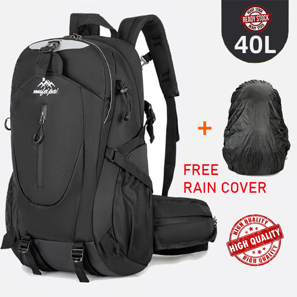 Free Rain Cover 40L Hiking Backpack Waterproof Outdoor Backpack Beg ...
