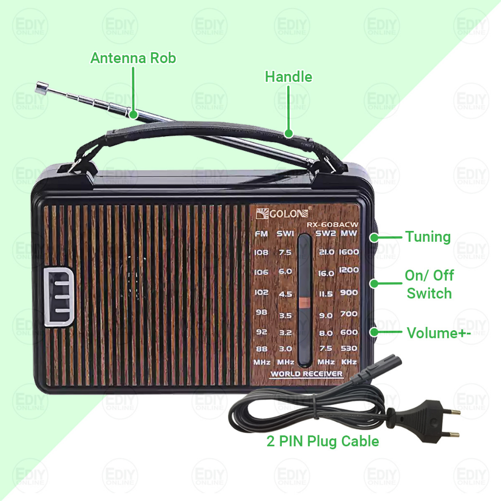 3 BANDS MINI PORTABLE AM FM SW1-2 CLASSICAL Antique Vintage Retro RADIO ...