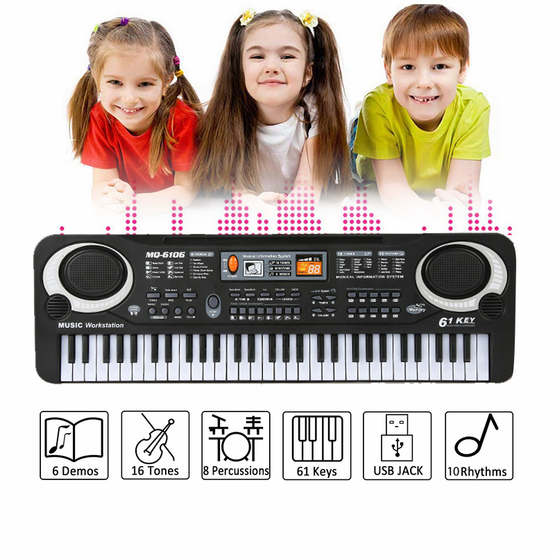 61 Keys Electronic Piano Keyboard Electric Piano Key Board Kid Toys ...