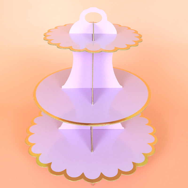 3 Tier Cupcake Stand Paper Disposable Candy Rack for Birthday Party ...