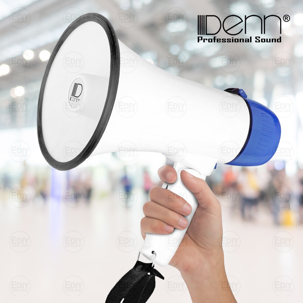 DENN MEGAPHONE DC RECHARGEABLE DMG-204RB PORTABLE USB SD SIREN VOICE ...