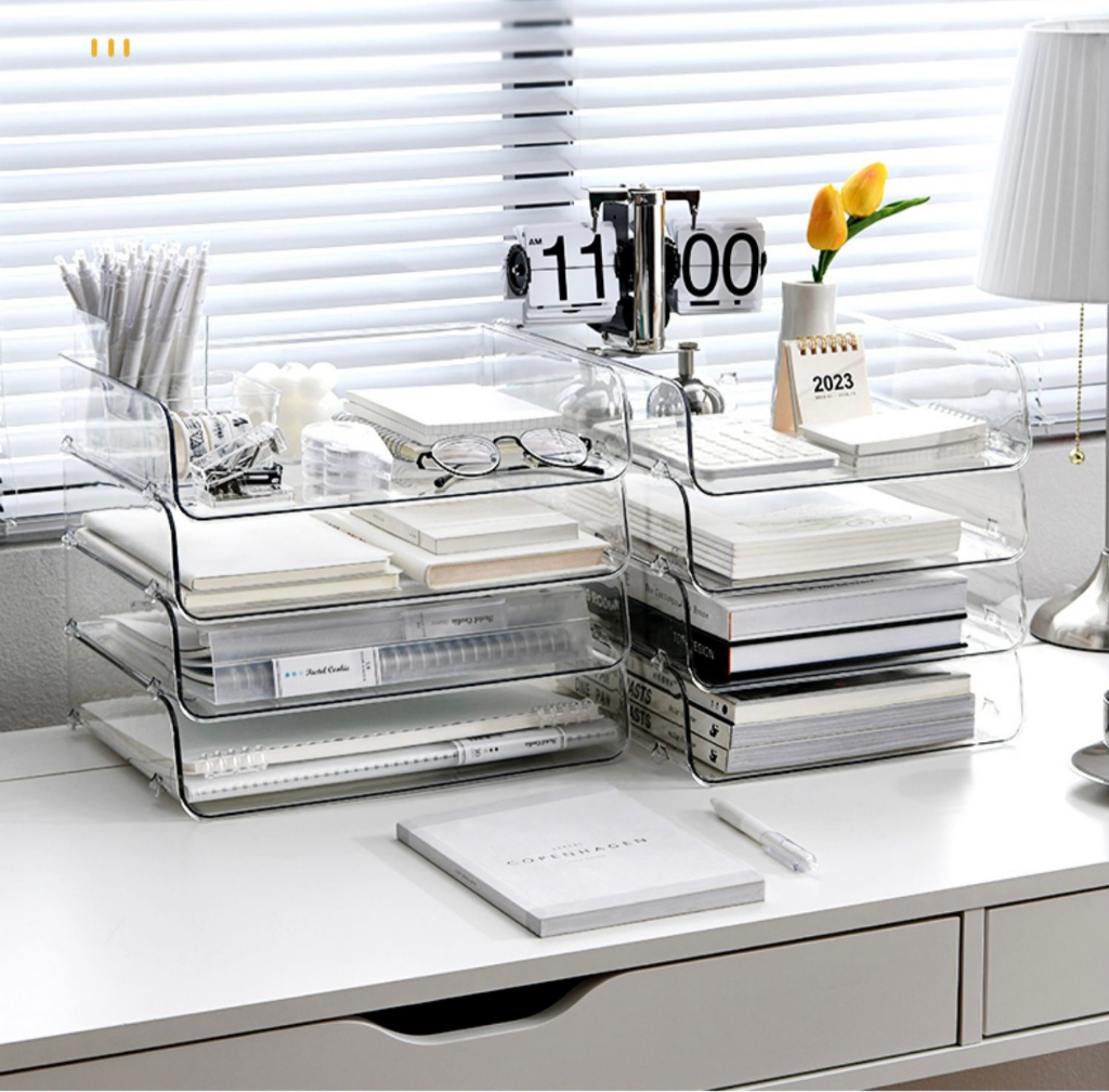 Stationery☑️File Document Letter Paper Tray Sorter Collection File Desk ...