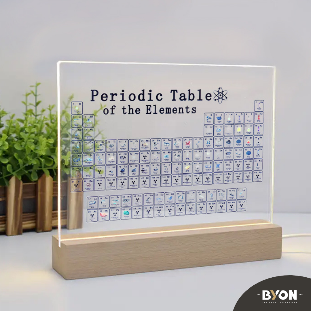 [Periodic Table Customized With LED USB Night Light 3D Personalised ...