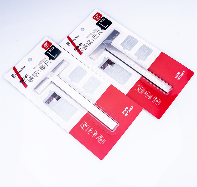 (HobbyMio) T Square Ruler - Stainless Steel Angle Shaped Pembaris ...