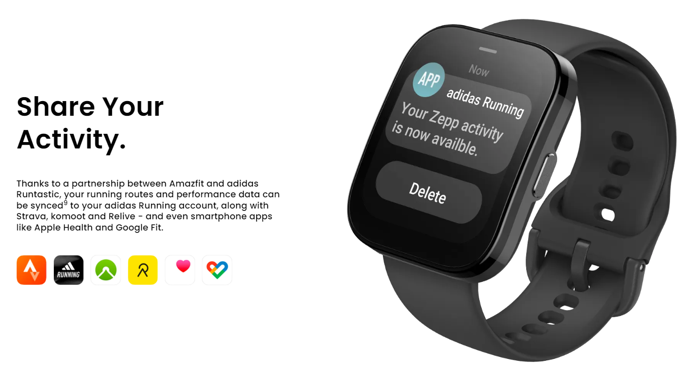 Amazfit bip to google store fit